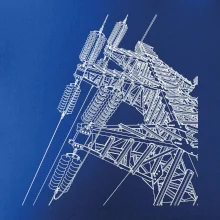 Nákres stožáru vysokého napětí