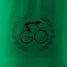 Logo cyklisty a řetěz Logo cyklisty a řetěz