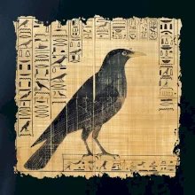 Egyptské hieroglyfy pták