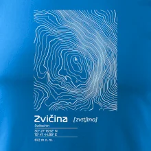 Zvičina - vrstevnice v obdélníku