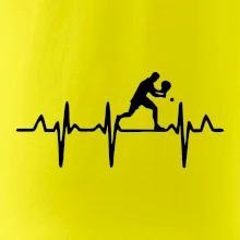 EKG stolní tenista stojící