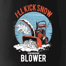 Kick snow blower