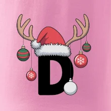 Vanoční rodinná trička - písmeno a čepice