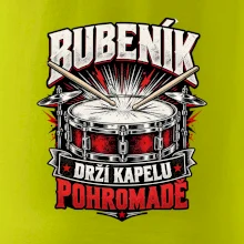 Bubeník drží kapelu pohromadě - červený rockový buben