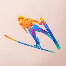 Skokan na lyžích splash