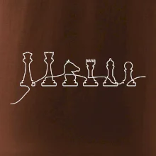 Šachové figurky v řadě - obrys