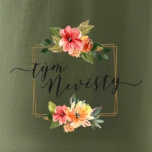 Tým nevěsty čtverec oranžový