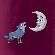 Parové triko - Vlk a měsíc