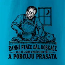 Řezník vzhůru od tří a porcuju prasata