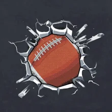 Americký fotbal míč v triku