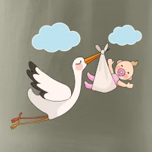 Čáp čekáme miminko - holka