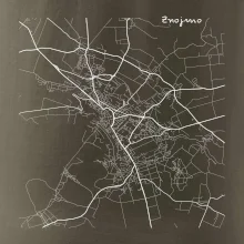 Černobílá mapa Znojmo