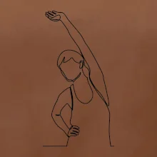 Protahující se žena jedním tahem