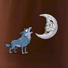 Parové triko - Vlk a měsíc