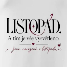 Listopad a tím je vše vysvětleno typografie s vínem