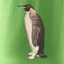 Tučňák kreslený vodovými barvami