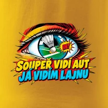 Badminton soupeř vidí aut já lajnu