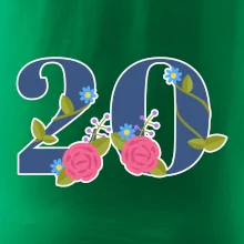 Květinové číslo kreslené - 20