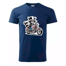 Mýval na motorce kreslený