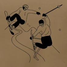 Lyžovaní - kresleny obrázek