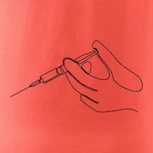 Ruka a injekce jedním tahem