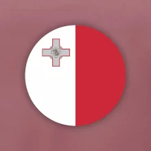 Vlajka Malta kulatá na prso