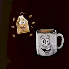 Parové triko - Hrnek a čaj