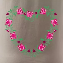 Červené tulipánové srdiečko (Pecka design)