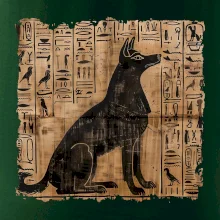 Egyptské hieroglyfy pes