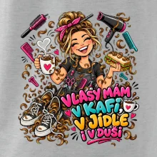 Vlasy mám v kafi v jídle i v duši