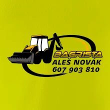 Bagrista v kruhu - vlastní nápis