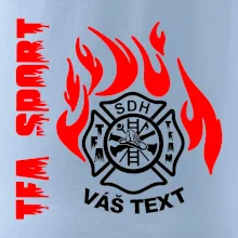 TFA Sport SDH (červený oheň) - Vlastní nápis
