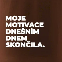 MOJE MOTIVACE DNEŠNÍM DNEM SKONČILA.