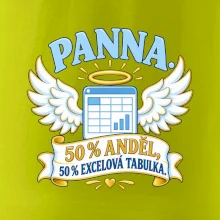 Panna. 50 % anděl, 50 % excelová tabulka