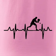 EKG stolní tenista stojící