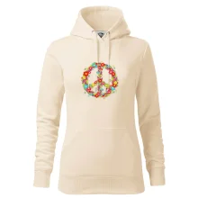 Peace symbol červené květiny