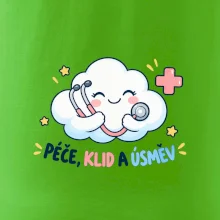 Péče klid a úsměv - veselý obláček se stetoskopem