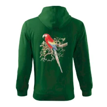 Papoušek na listnatém stromě