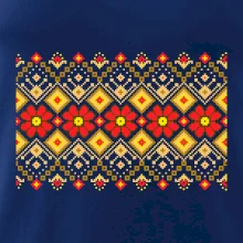 Ukrajinský vzor  - Červené květiny