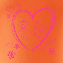 Svatba - kreslené srdce