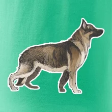 Německý ovčák - hnědý kreslený