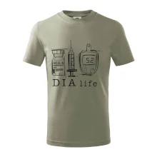 D I A life - kreslený insulin injekce a glukometr