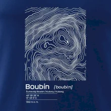 Boubín - vrstevnice v obdélníku