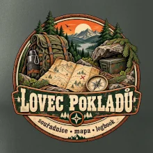 Lovec pokladů vintage horský odznak