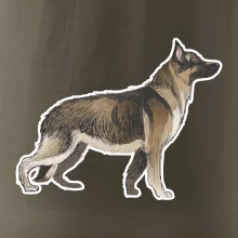 Německý ovčák - hnědý kreslený