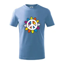 Peace symbol s kreslenou květinou