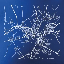 Mapy měst černobílé Turnov