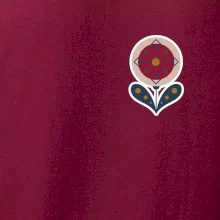 Folklor na prsu květina kulatá