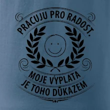 Pracuju pro radost. moje výplata je toho důkazem
