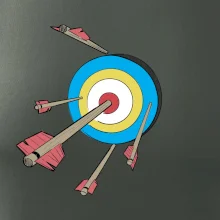 Šípy v barevném terči